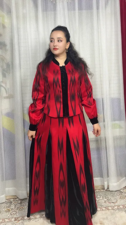 艾德莱斯套装裙子