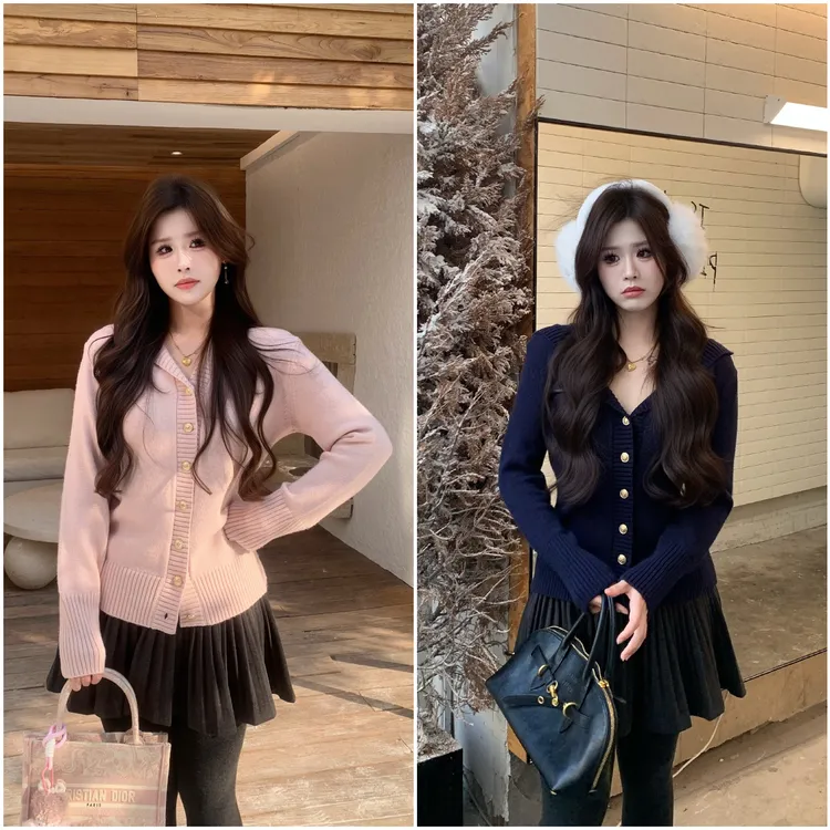 李潇洒【脸红青春期】微胖大码连帽毛针织衫女冬韩系慵懒修身毛衣