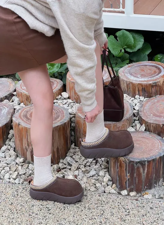 【面包鞋】韩系百搭厚跟半拖鞋