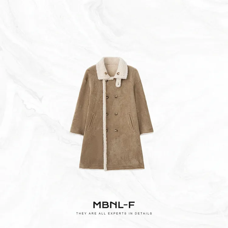 MBNL-F“Elks 100%羊毛" 质感麂皮绒保暖大衣外套 秦磊XM-XWT2683