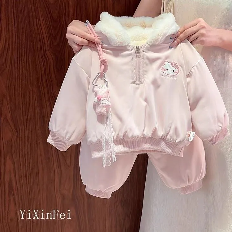 【宝藏单品】儿童加绒加厚童套装2025秋冬女童加绒加厚两件套