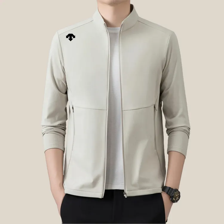 【商场同款】迪桑男士高级感抓绒卫衣秋季长袖拉链开衫夹克外套上衣