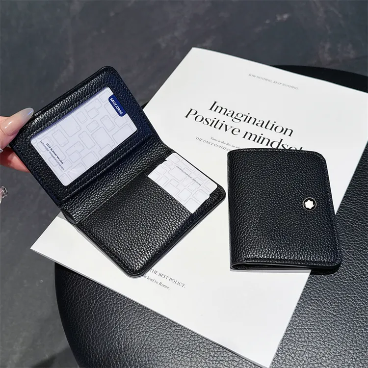 2025年卡夹多功能立体金标万宝星星标龙卡包复古皮零钱包潮流简约