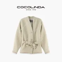 COCOLINDA | 绵羊毛小香风系带单排扣外套上衣C3093