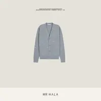 MRHALA 德扬单排扣缝盘羊毛冲冲开衫 HM41043