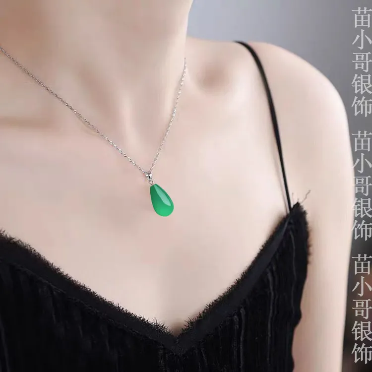 气质百搭东陵水滴吊坠2025新款耳环项链女轻奢小众锁骨链生日礼物