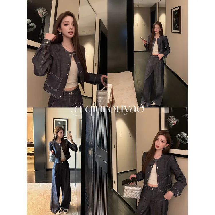 【QIUROUYAO邱肉瑶】牛仔廓系Boxyfit*超复古的街头牛仔套装