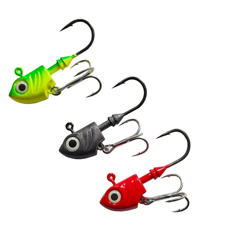 小米渔具鱼头铅头钩鱼型香蕉鱼软饵钩50克小米铅头钩路亚海鲈钩