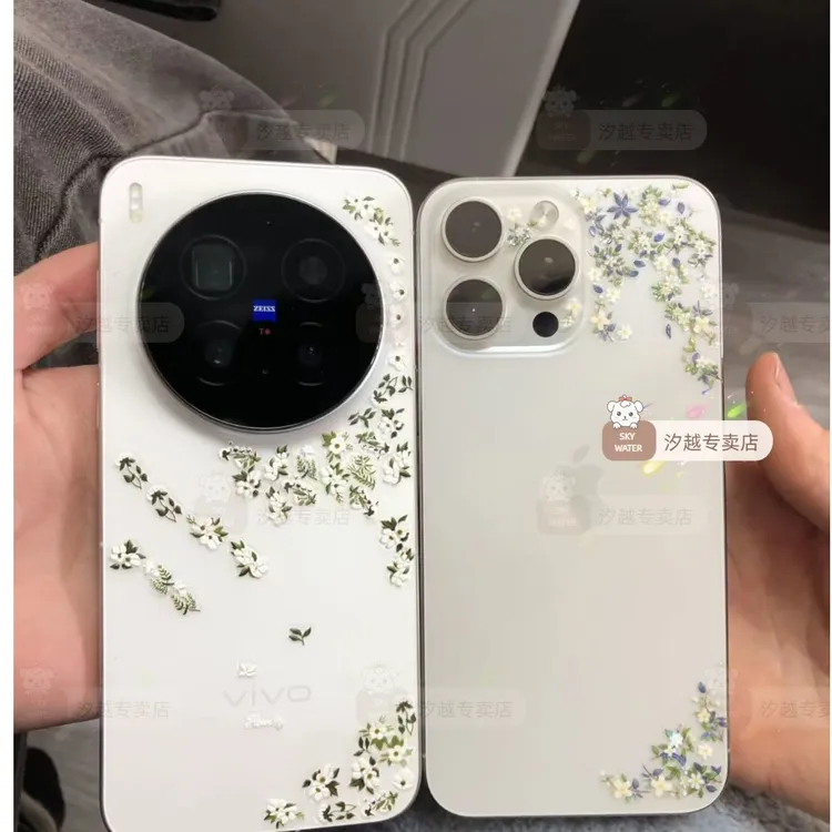 茉莉花花清新网红爆款小雏菊指甲贴立体小菊花金枝玉叶手机贴纸