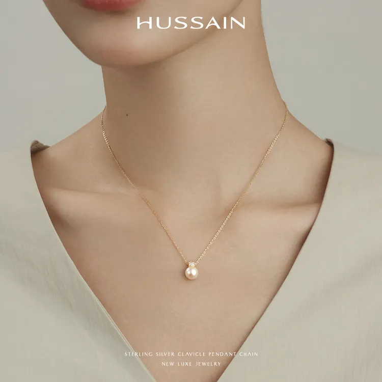 坠链均925银 赫生HUSSAIN相融项链轻奢单颗吊坠