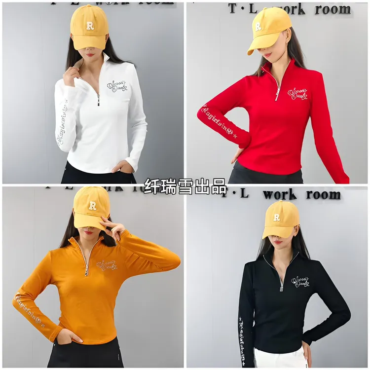 纤瑞雪【547款拉绒长袖】磨毛拉绒烫钻修身长袖