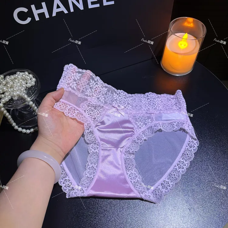 胧纱暨法式性感蕾丝内裤女中腰包臀女士内裤夏季新款纯欲网纱内裤