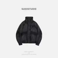 SUEO【雾境牛仔·羽绒】高奢复古石磨酵素洗 90白鸭绒酷感阔型羽绒服