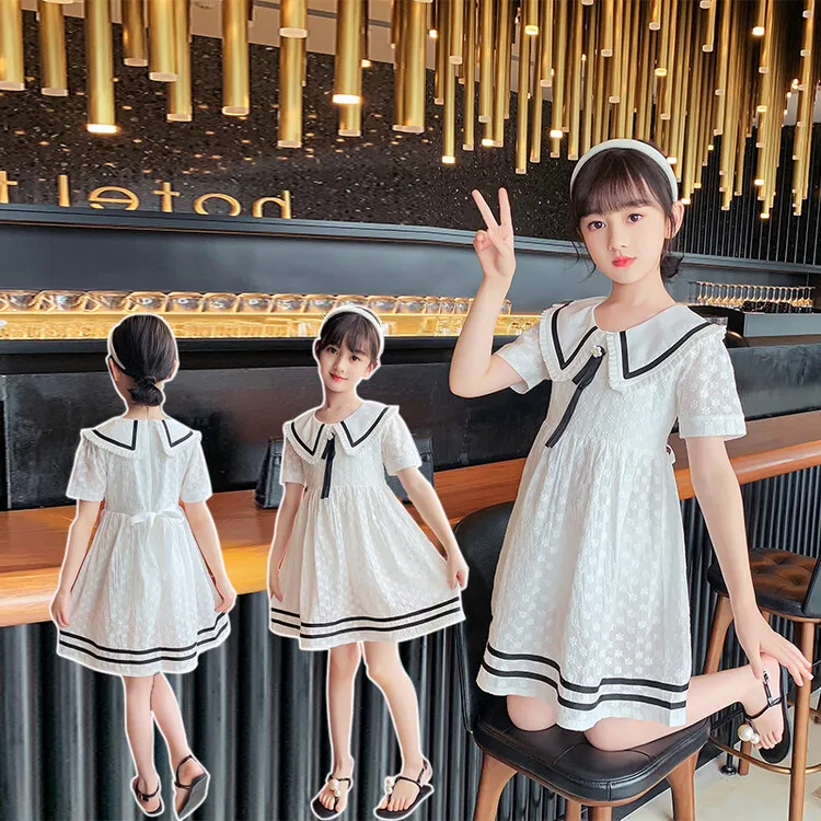 新款夏季薄款儿童洋气裙子女童韩版公主裙童装短袖