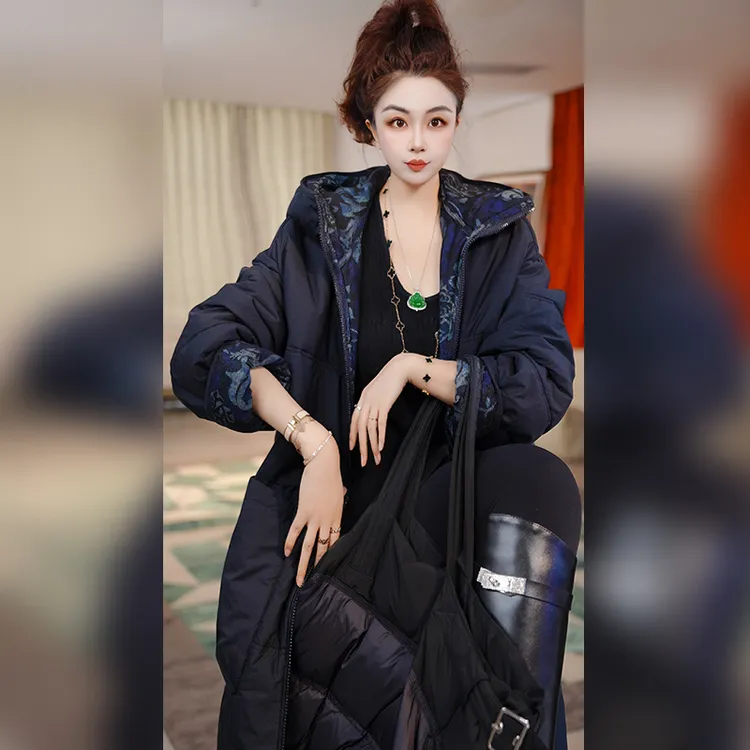 【Linda姐高端线】 冬季时尚休闲气质双面穿棉服外套AF5WMF0290