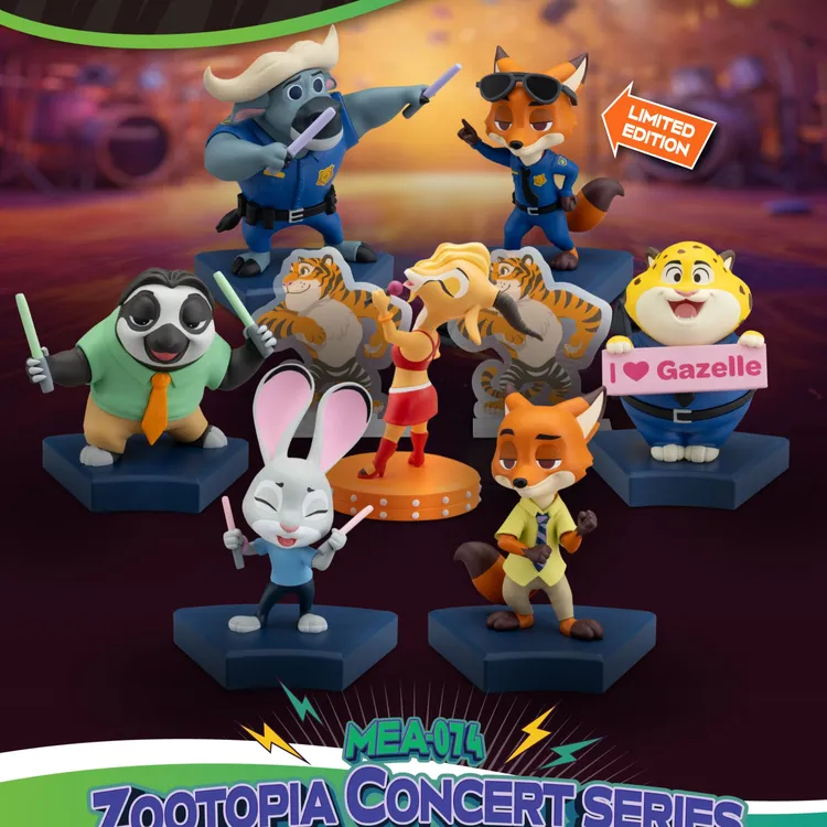 迪士尼疯狂动物城朱迪尼克豹警官演唱会系列 盲盒套组 （6款）