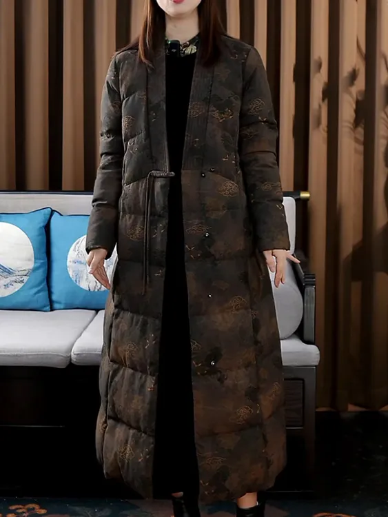 新中式棉衣服女款爆款2025新款正品高级时尚加厚保暖长款大气外套