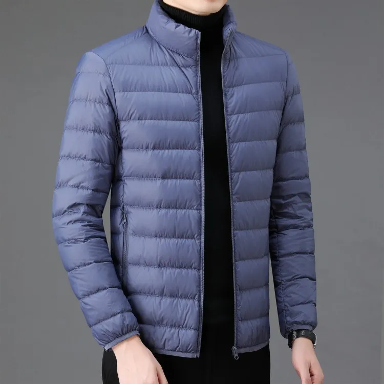 POETIBONET/佩托本那新款男装立领常规轻薄通勤风鸭绒保暖羽绒服