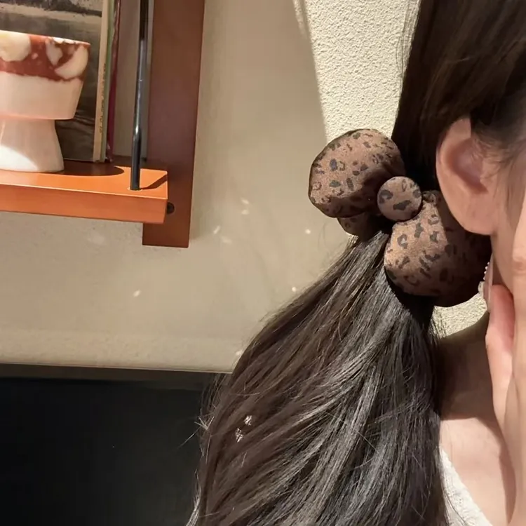 【阿敲】A2315~11CM豹纹蝴蝶结香蕉夹后脑勺抓夹发饰高马-麦穗头饰