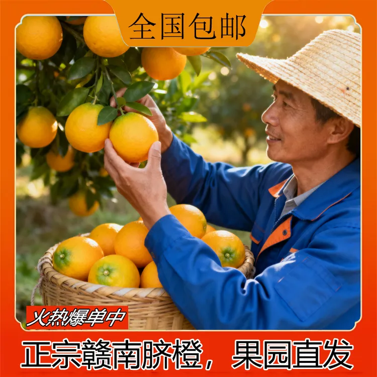 水果 橙子 与军同行 赣南脐橙 新鲜水果 果园直发 清甜多汁