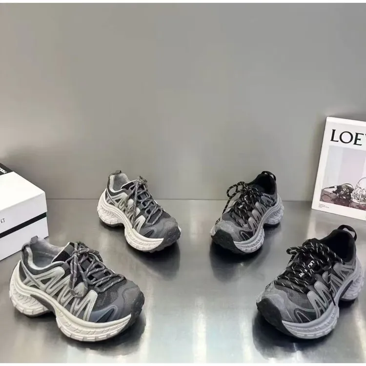 【雀尼】2025秋冬新款时尚老爹鞋百搭休闲鞋女鞋潮厚底增高加绒