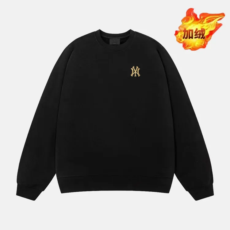 【万针刺绣】银狐绒保罗冬季加绒卫衣男女同款情侣加厚套头保暖WY