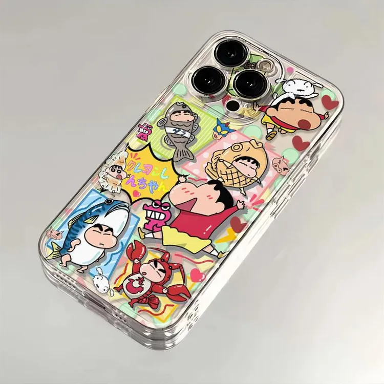 百变蜡笔小新适用iphone16苹果15手机壳小米OPPO华为VIVO荣耀一加