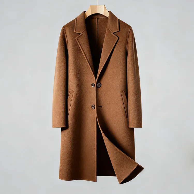 100%羊毛长款2025年新款男装潮流呢大衣双面秋冬季男款羊毛大衣