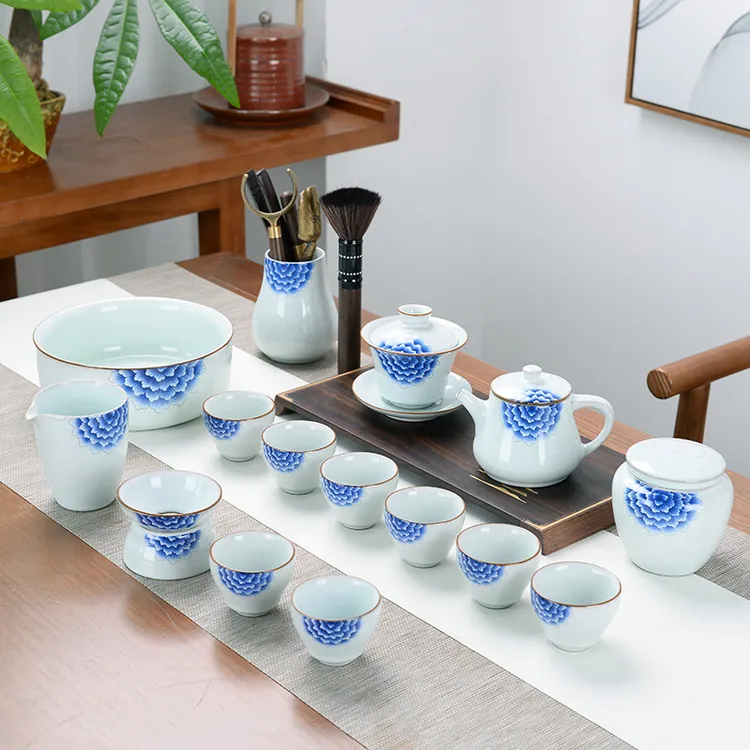 爆款懒人自动时来运转石磨茶具套装家用全自动泡茶器高端泡茶神器