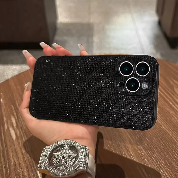 雅天立高级感小香风细闪适用iPhone17/16手机壳华为vivo小米oppo