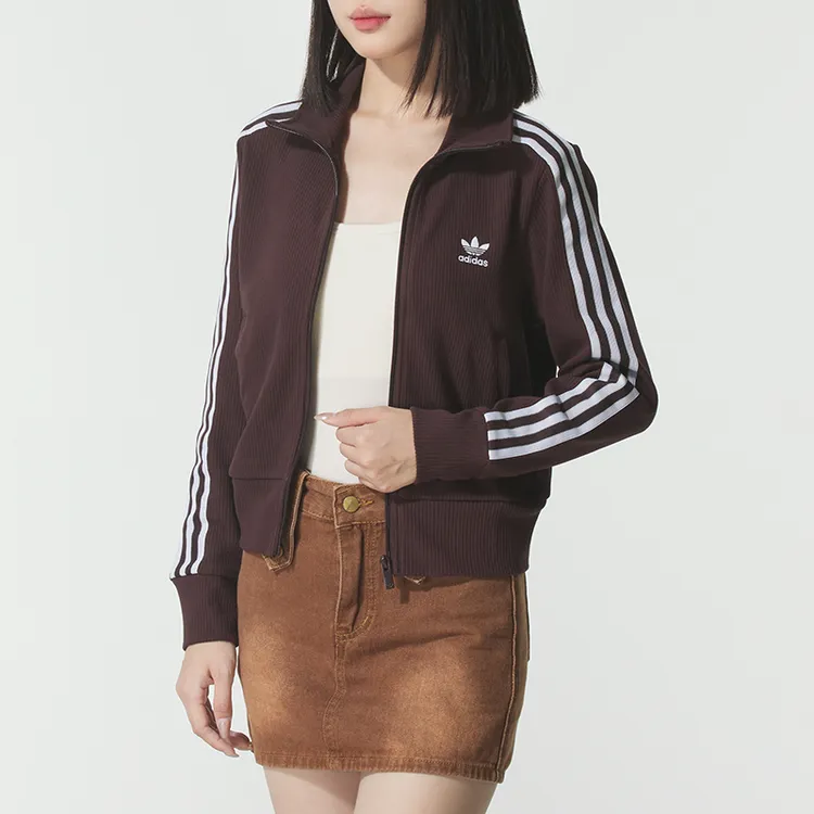 【流光风】阿迪达斯三叶草针织夹克女装2025新款运动休闲外套IN6061