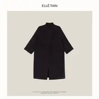 ELLETIAN "伦敦日报"100羊毛高级气质中长款双面大衣EADD005