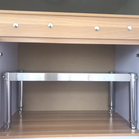 新款推荐厨房不锈钢置物架一层微波炉分层整体橱柜隔层烤箱架收纳