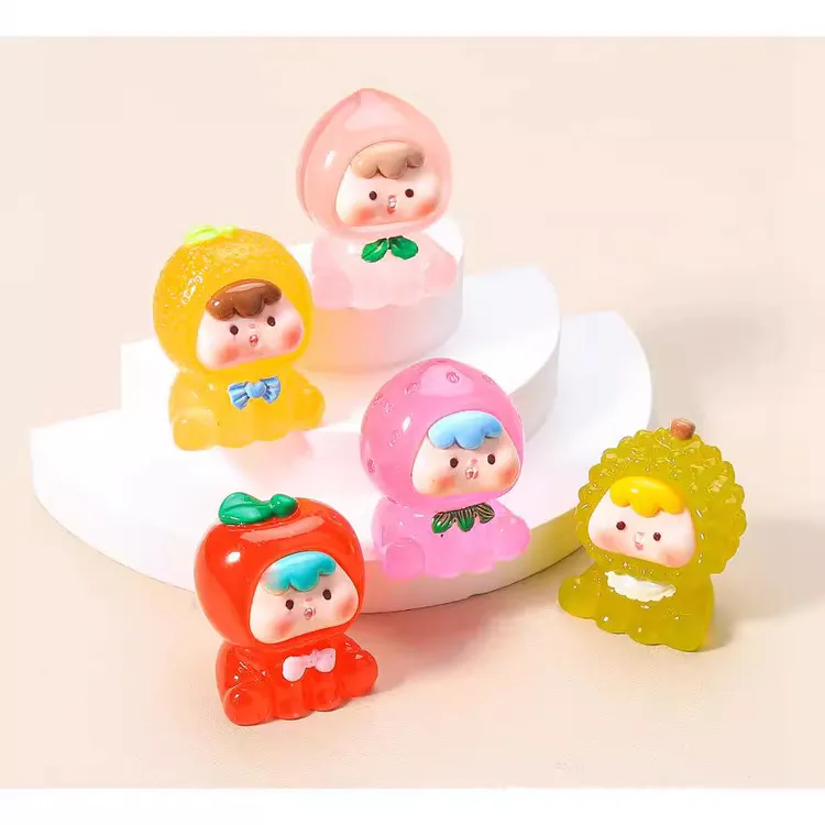 水果多妹盲袋夜光二代水果崽崽树脂饰品配件diy桌面微粒水果崽崽