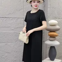 10428-夏季新款简约显瘦气质时尚妈妈装连衣裙【】