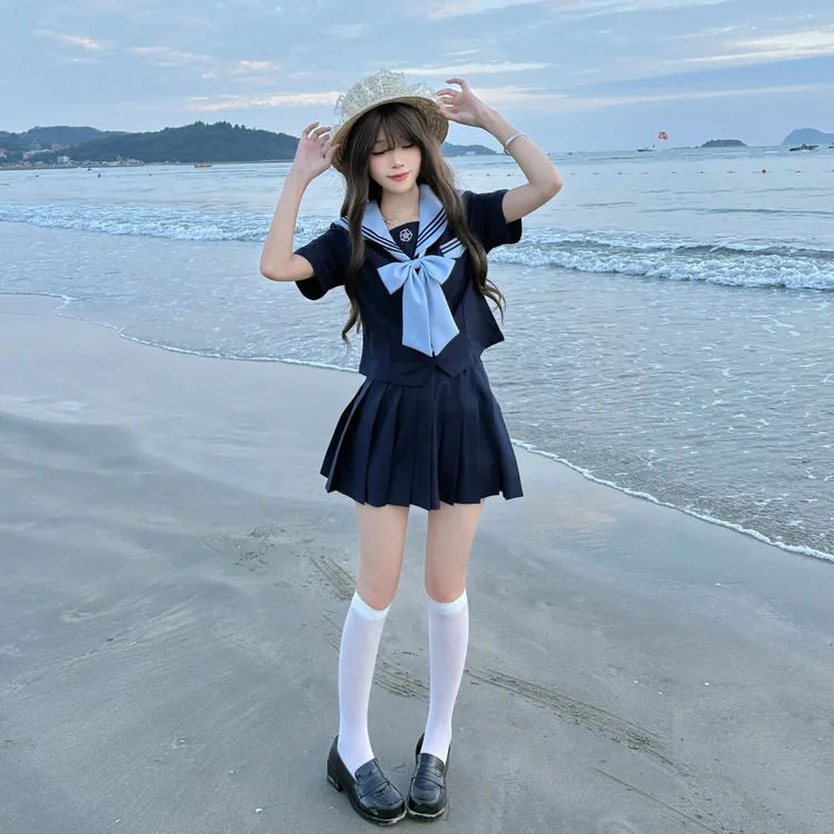 【航海日记】神月社原创jk水手服制服套装收腰显瘦学院风女短袖