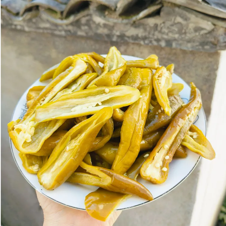 【安徽特产】农家腌制蔬菜腌辣椒农家切片腌辣椒500g