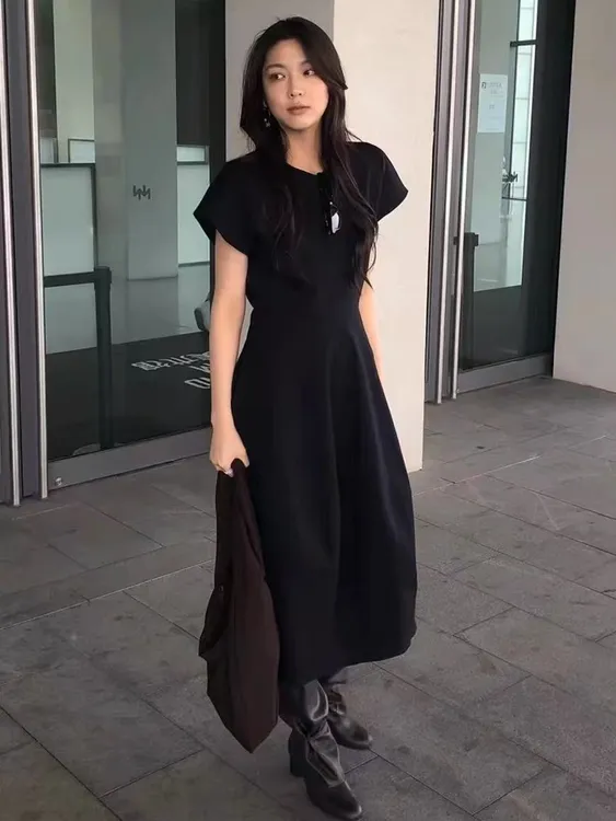 SS25639  co订单土耳其进口棉花苞茧型连衣裙