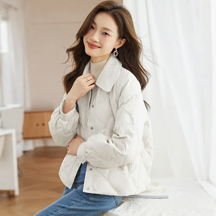 小香风短款棉服女冬季小个子宽松休闲洋气轻薄2025年新款棉袄外套