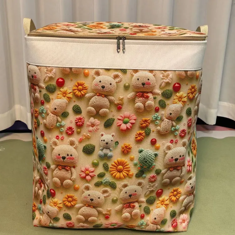 [新疆西藏包邮]被子衣物整理袋加厚大号防尘印花可折叠收纳箱