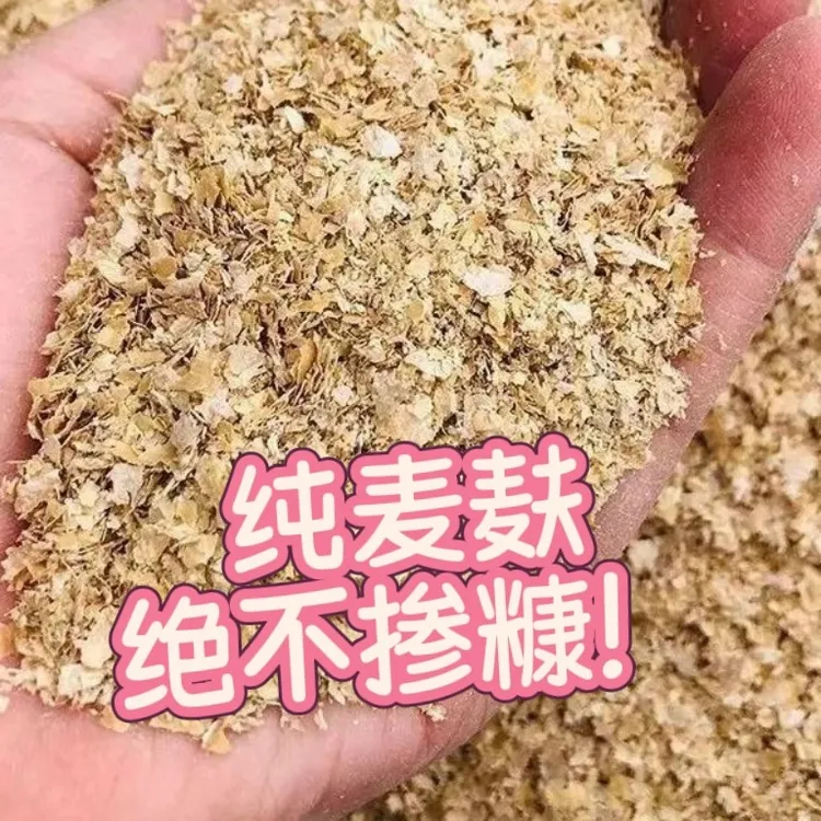 新鲜小麦玉米面麦麸小麦胚芽饲料可用于鸡鸭鹅喂养及专用钓鱼打窝