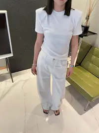 KIOKWANG//挺括镰刀型设计感百搭宽松阔腿弯刀水洗牛仔裤