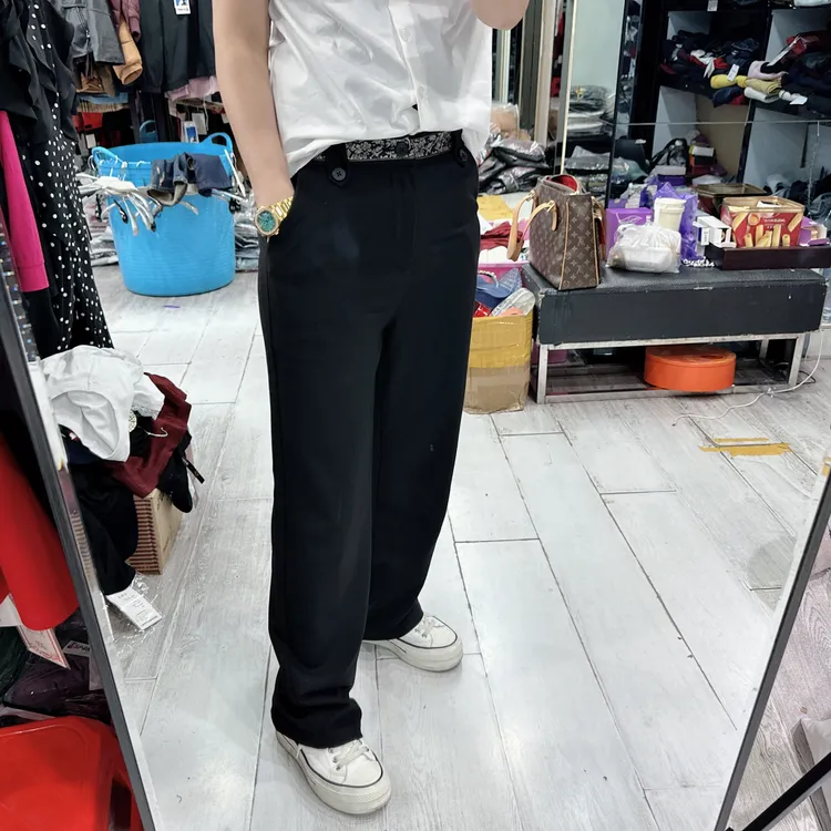 新款小直筒好脚感百搭西裤休闲裤8638美丽