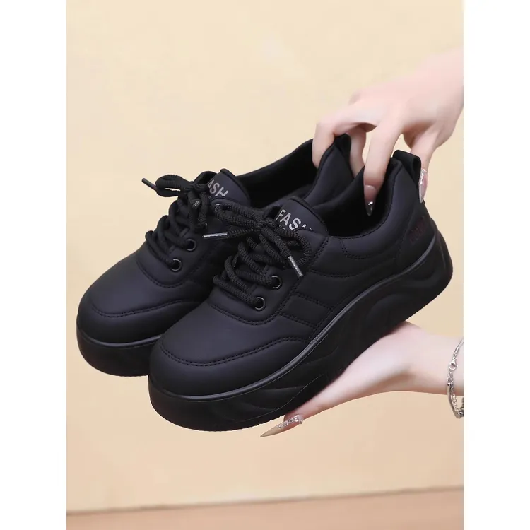 百丽淑艺【万达撤柜】2025春季新款面包鞋厚底板鞋久站不累工作鞋女