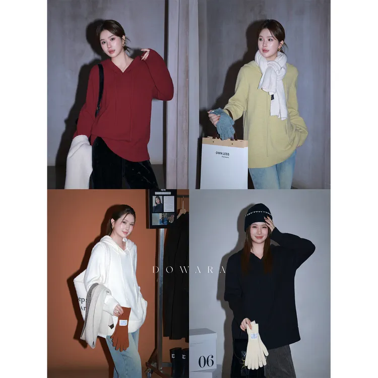 大婉酱微胖定制【多色北极绒毛衣】基础款连帽毛衣气质毛织衫5875D