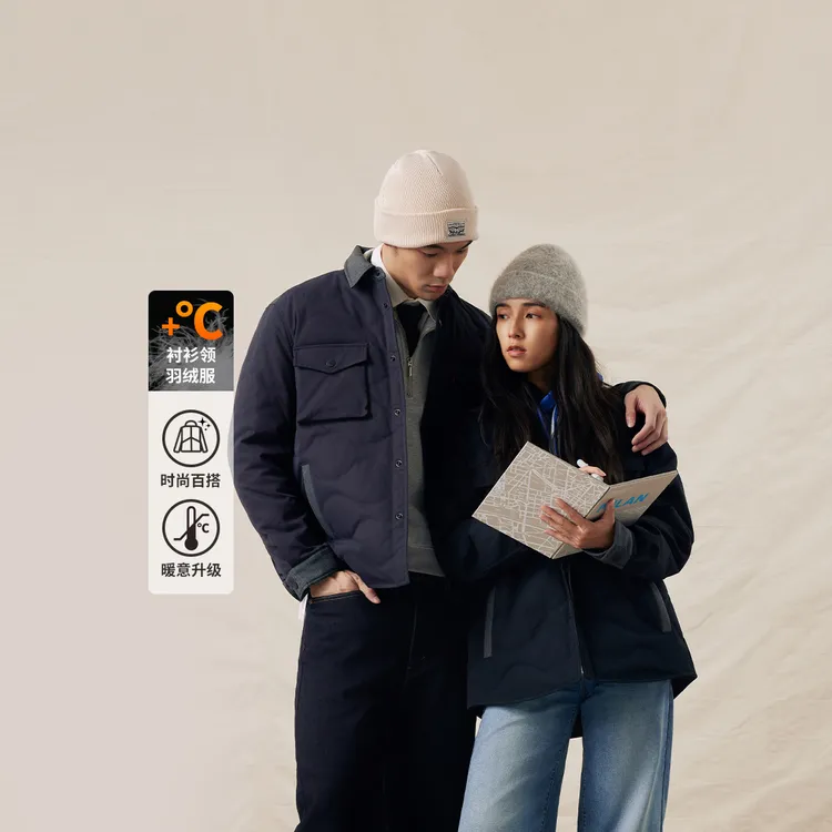 Levi's李维斯25年秋冬新款情侣同款轻薄舒适牛仔夹克羽绒服005N2