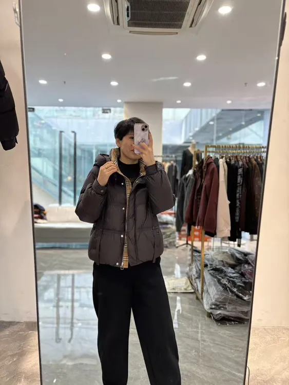 【丽姐家】冬季高货鸭绒时尚保暖连帽短款羽绒服020