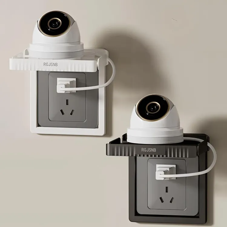 优勤插座置物架客厅开关墙上机顶盒收纳架摄像头支架路由器折叠