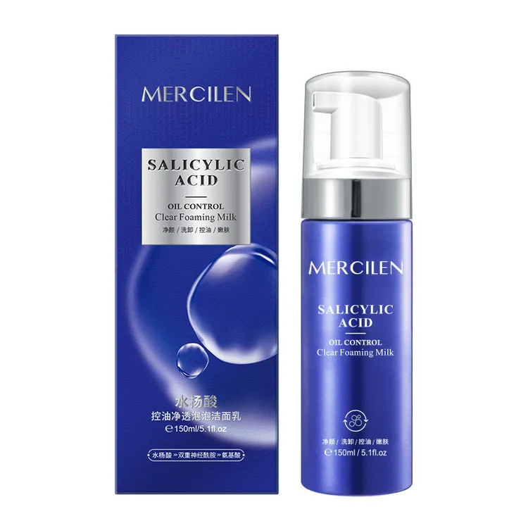 梦希蓝水杨酸控油净透泡泡洁面乳深层清洁水润不紧绷150ml氨基酸