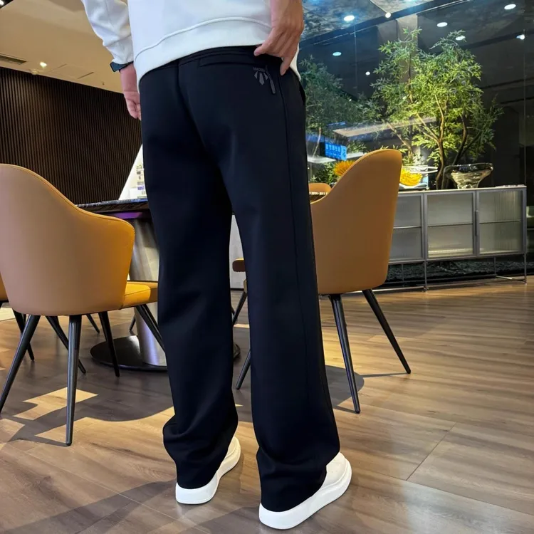 春秋新款男士直筒卫裤2025简约纯色百搭休闲裤舒适弹力宽松运动裤